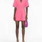 Ganni - V-neck Flared Stretch Viscose A-line Mini Dress