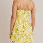 Le Lis - Lemon Shirred Neck Low Waist Mini Dress