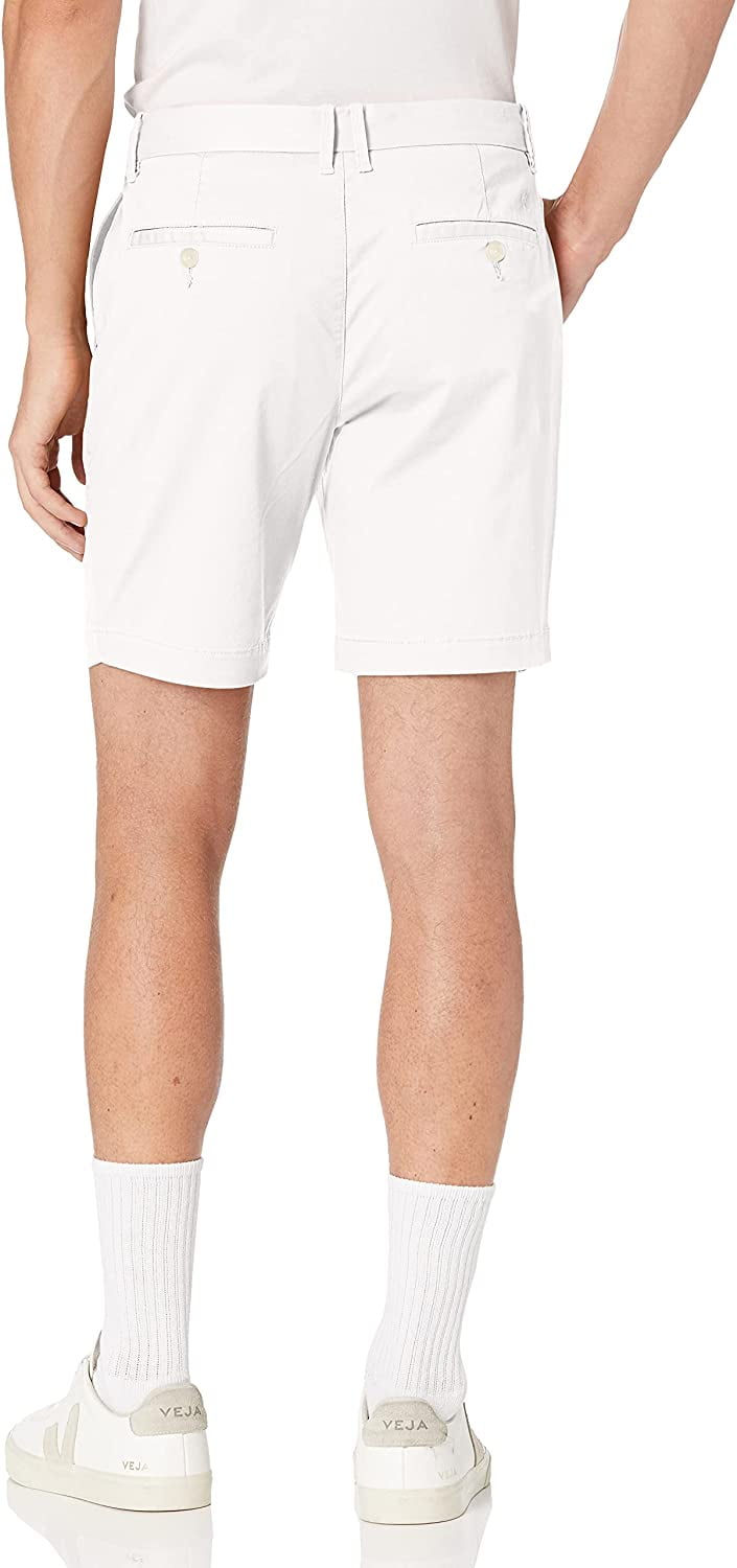 Shorts masculino original Penguin Slim Fit Soft Stretch 8, branco, tamanho 31