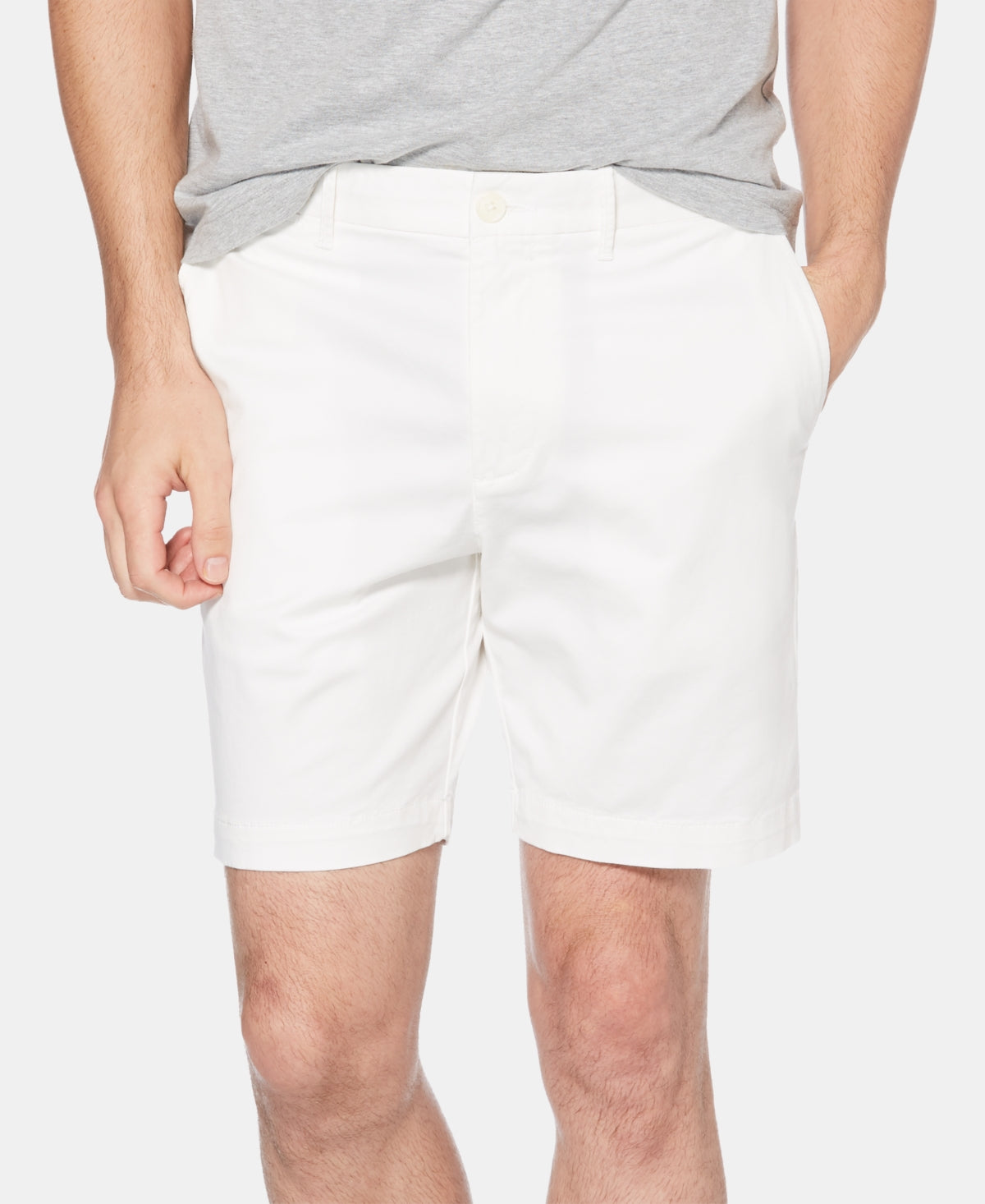 Shorts masculino original Penguin Slim Fit Soft Stretch 8, branco, tamanho 33