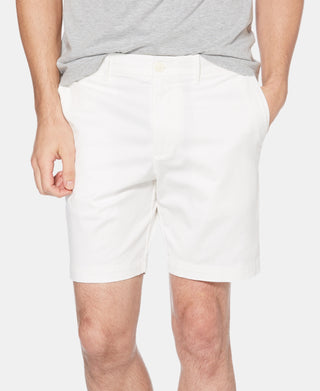 Shorts de sarja de algodão elástico masculino original Penguin, branco, tamanho 34