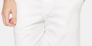Shorts de sarja de algodão elástico masculino original Penguin, branco, tamanho 34