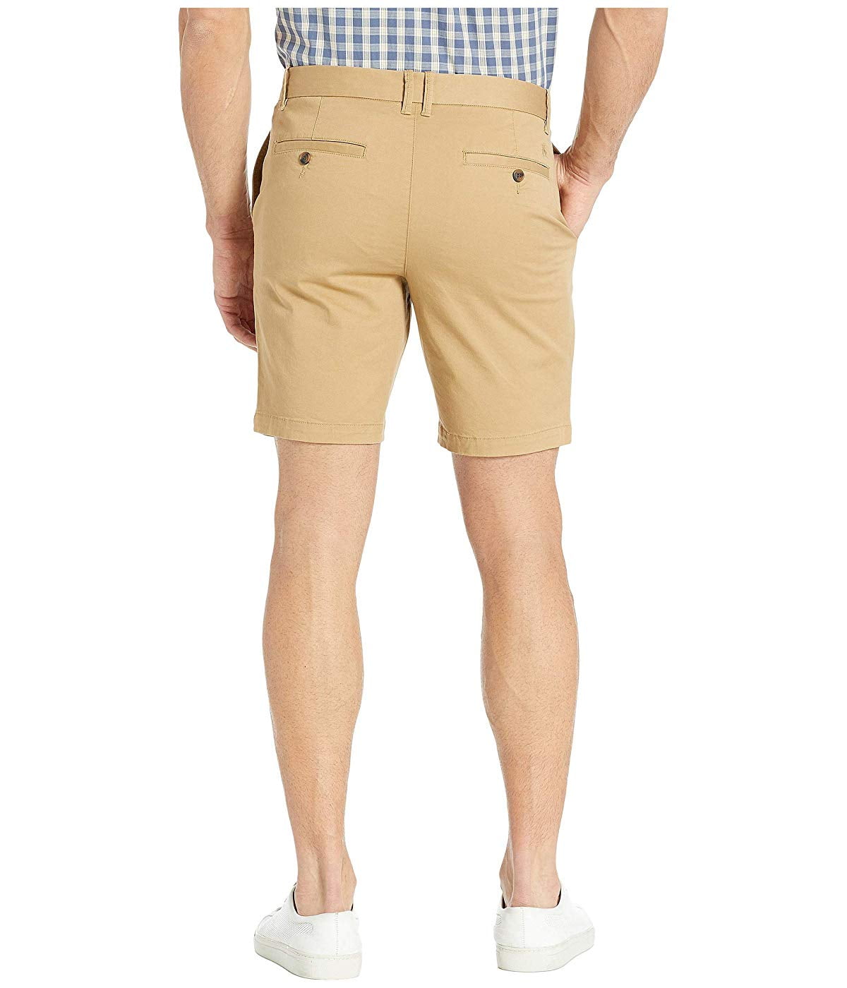 Shorts de sarja de algodão elástico original Penguin masculino, bege, tamanho 33