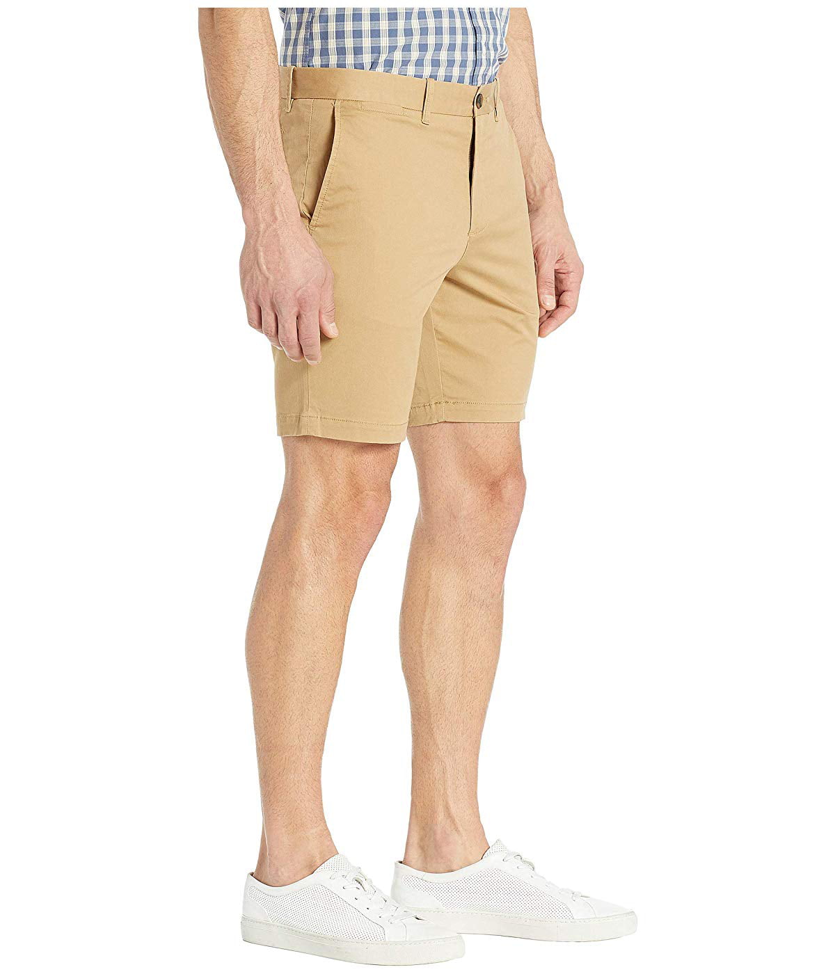 Shorts de sarja de algodão elástico original Penguin masculino, bege, tamanho 33