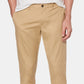 Calça Chino Original Penguin Masculina Slim Fit em Sarja Elástica Marrom Tamanho 38X32