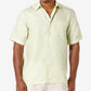 Camisa de linho masculina Cubavera manga curta verde tamanho XX-G