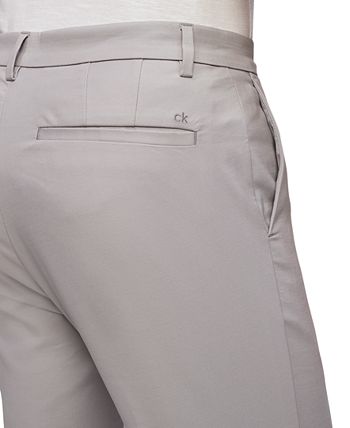 Calça Chino Calvin Klein Masculina Slim Fit Modern Stretch Cinza Tamanho 32X30
