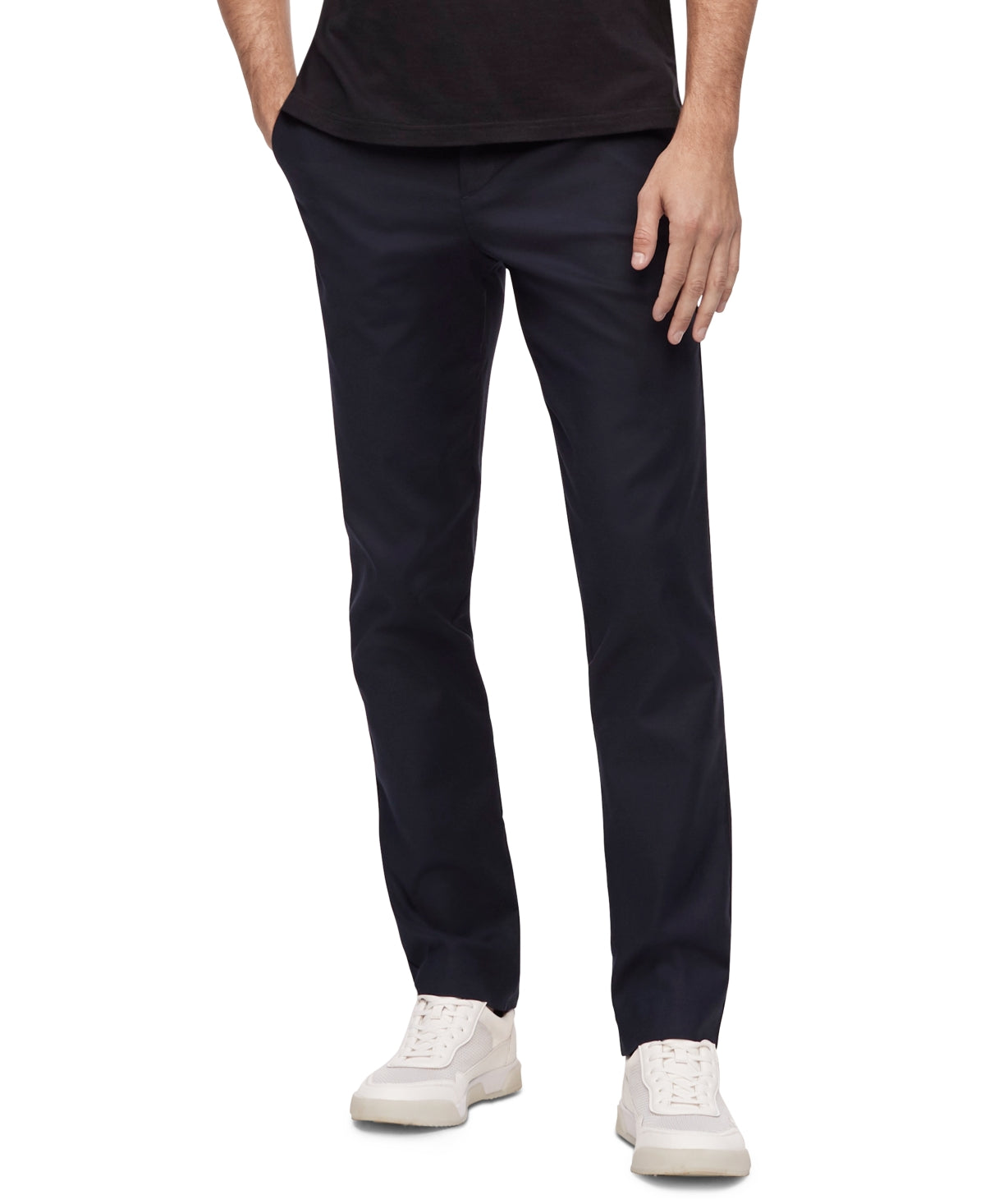 Calça Chino Calvin Klein Masculina Slim Fit Modern Stretch Azul Tamanho 29X30
