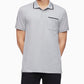 Camiseta Polo Masculina Calvin Klein Manga Curta Cinza Tamanho Médio