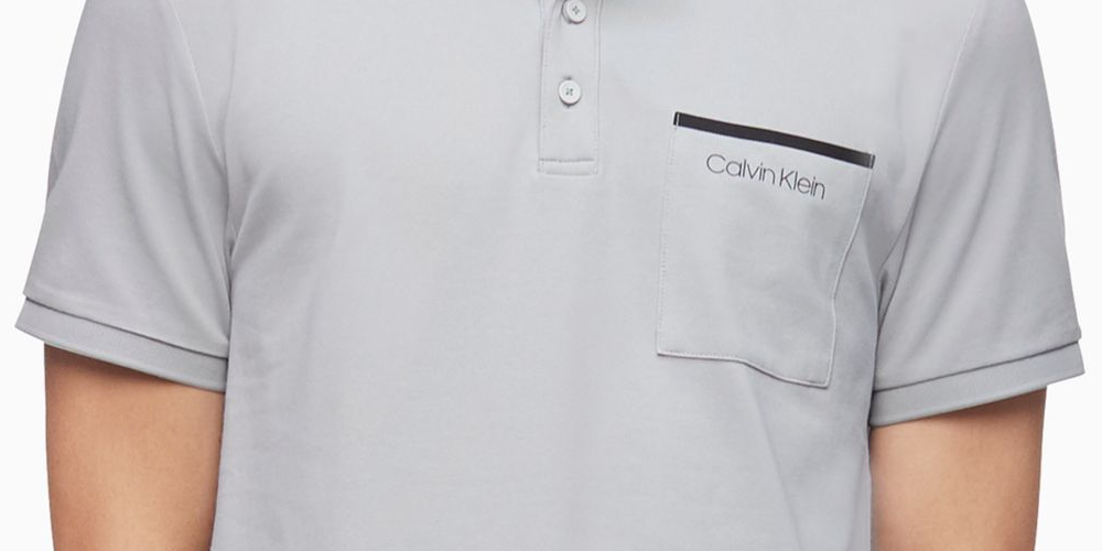 Camiseta Polo Masculina Calvin Klein Manga Curta Cinza Tamanho Médio