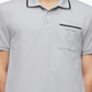 Camisa polo masculina Calvin Klein com ponta cinza, tamanho XXL