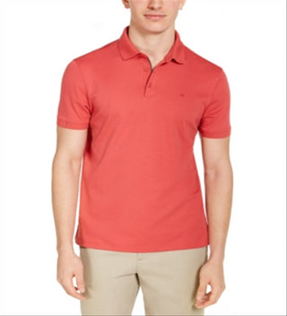 Calvin Klein Men's Liquid Touch Solid Polo Shirt Red Size Small
