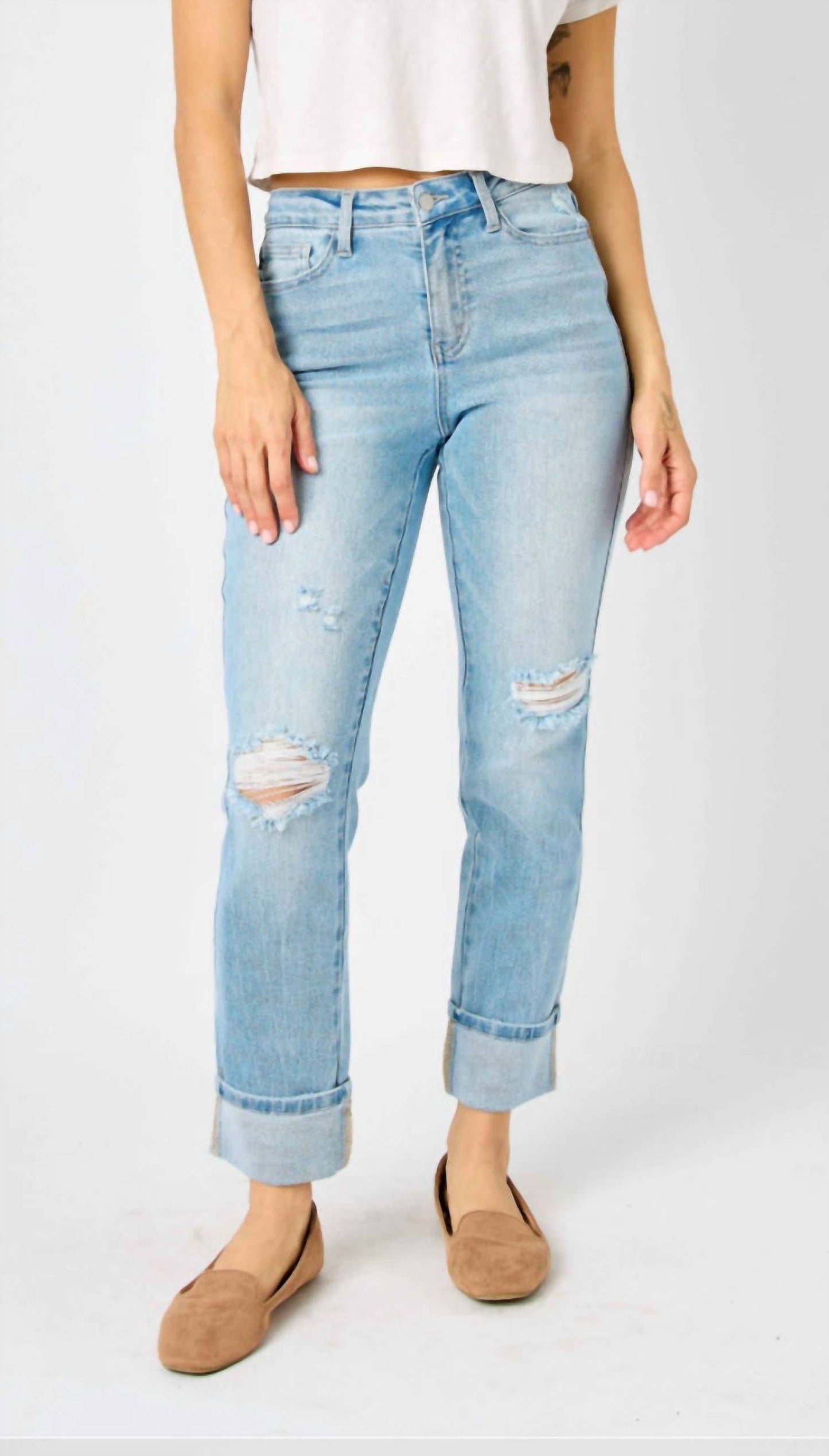 Judy Blue - Star Bright Boyfriend Jeans