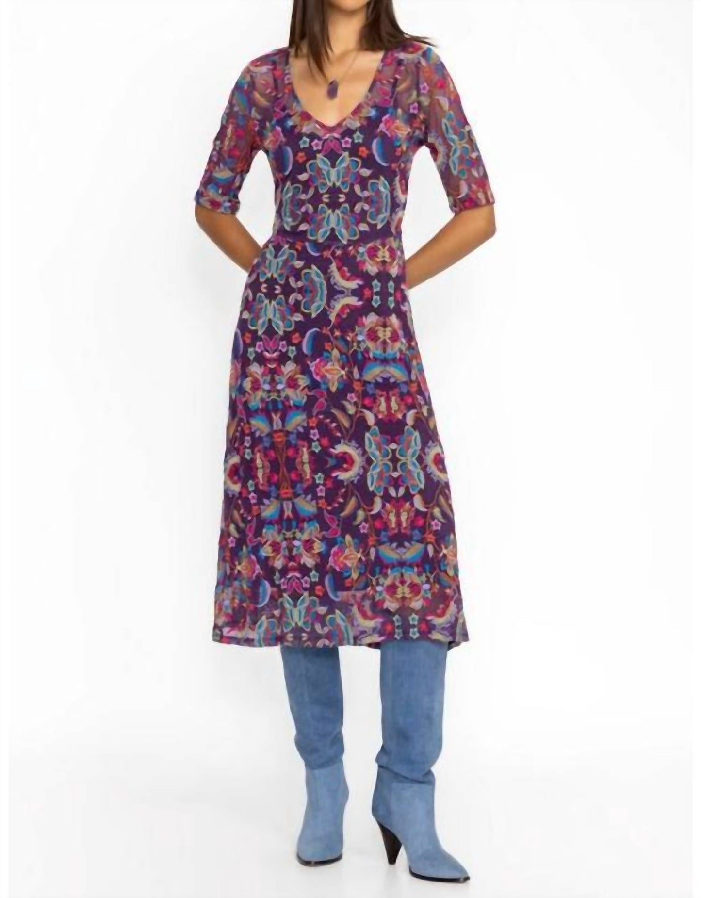 Johnny Was - SAYLER MESH MIDI DRESS
