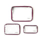 Conjunto de 3 bolsas de viagem transparentes Baggallini para mulheres, tamanho regular, roxo