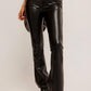 Free People - Women's Vegan Leather Slit Boot Cut Pants