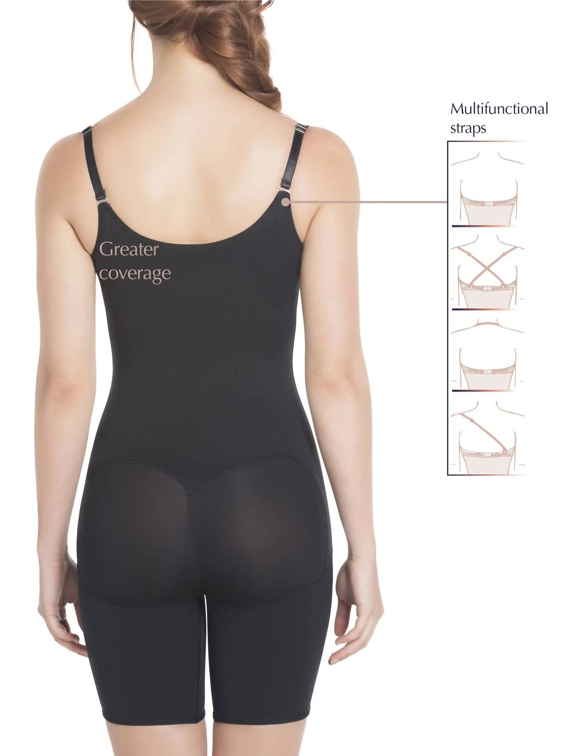 Siluets - Slimming Braless Mid-thigh Body Shaper With Latex
