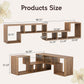 Minimalist Cube TV Stand With Adjustable Open Storage Shelves