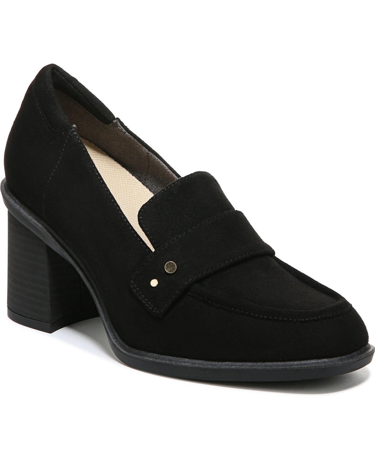 Dr. Scholl's Rumors Mocassim de Salto Bloco Feminino Preto Tamanho 6 M