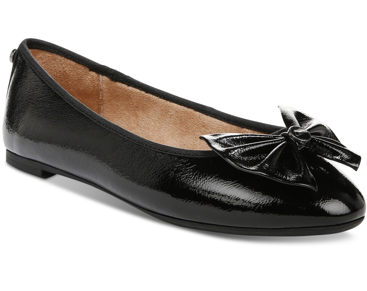 Sapatilhas de balé femininas Carmen Bow Circus Ny, pretas, tamanho 9 M