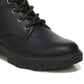 Bota de combate feminina Dr. Scholl's Headstart com cadarço, preta, tamanho 7,5 M