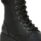 Bota de combate feminina Dr. Scholl's Headstart com cadarço, preta, tamanho 7,5 M
