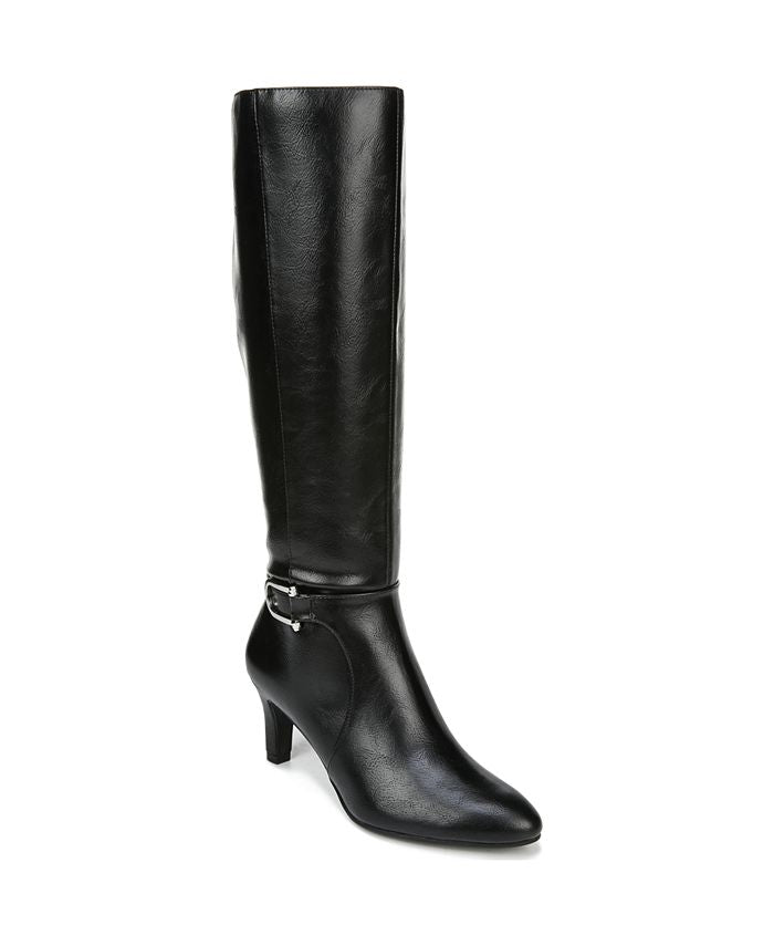 Bota feminina Life Stride Galina Wide Calf, preta, tamanho 7,5 W