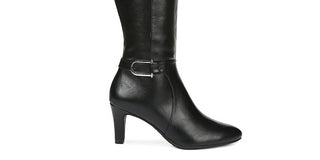 Bota feminina Life Stride Galina Wide Calf, preta, tamanho 7,5 W