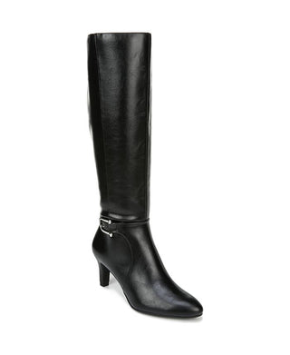 Bota feminina Lifestride Galina Wide Calf, preta, tamanho 6