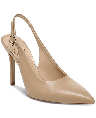 Sam Edelman Hazel Slingback Bico Fino Scarpin Feminino Marrom Tamanho 7,5 M