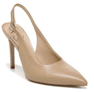 Sam Edelman Sapatos Femininos Hazel Slingback Salto Alto Marrom Tamanho 7