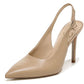 Sam Edelman Sapatos Femininos Hazel Slingback Salto Alto Marrom Tamanho 7