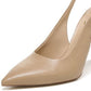 Sam Edelman Sapatos Femininos Hazel Slingback Salto Alto Marrom Tamanho 7