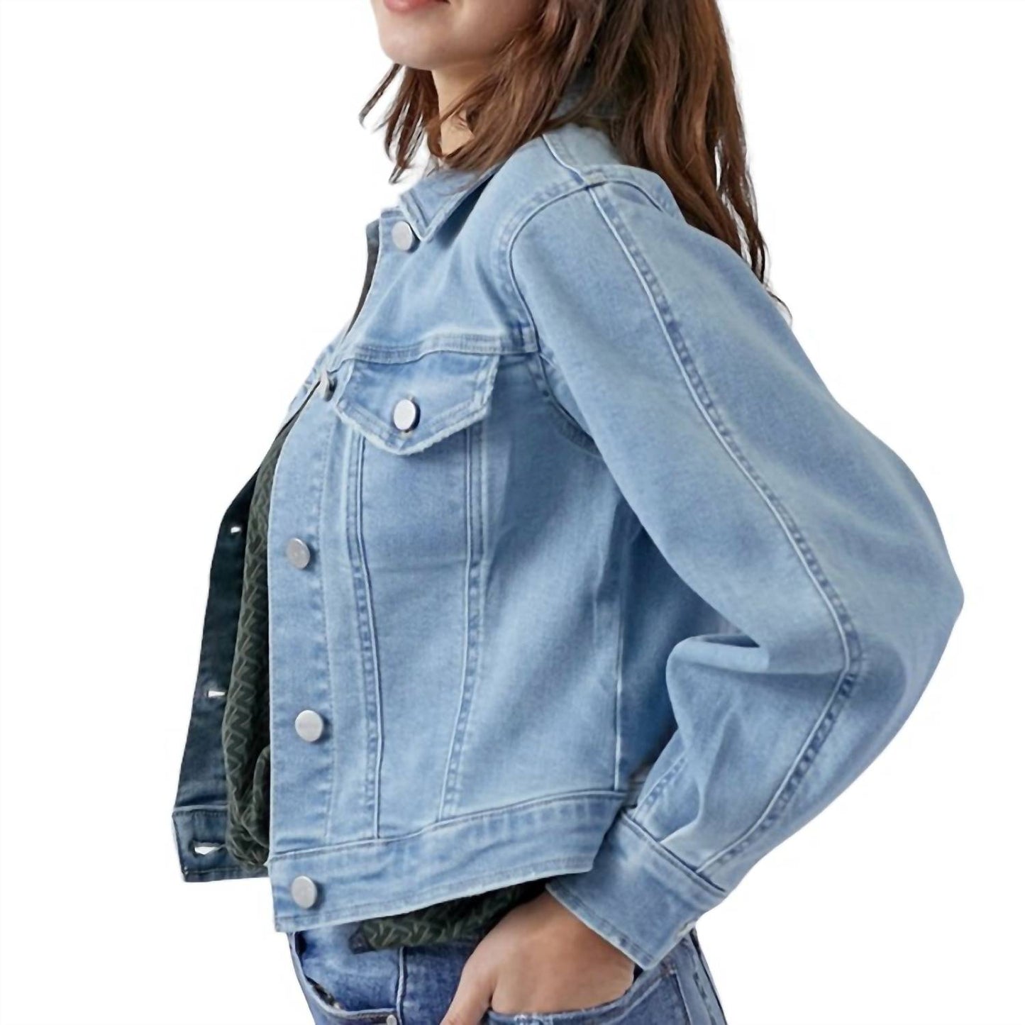 Risen - Balloon Sleeve Denim Jacket