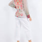 Paparazzi - Woven Sheer Ikat Button Front Blouse - Unlined
