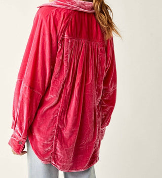 Free People - Camisa de veludo grande Night Skies para mulheres