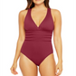 Maiô feminino La Blanca Island Goddess com controle de barriga e alças, vermelho, tamanho 10