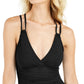 Maiô feminino La Blanca Island Goddess com aro e controle de barriga, preto, tamanho 10