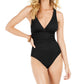 Maiô feminino La Blanca Island Goddess com controle de barriga e alças, preto, tamanho 14