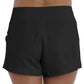 Shorts de surf feminino La Blanca de 3 polegadas, preto, tamanho médio