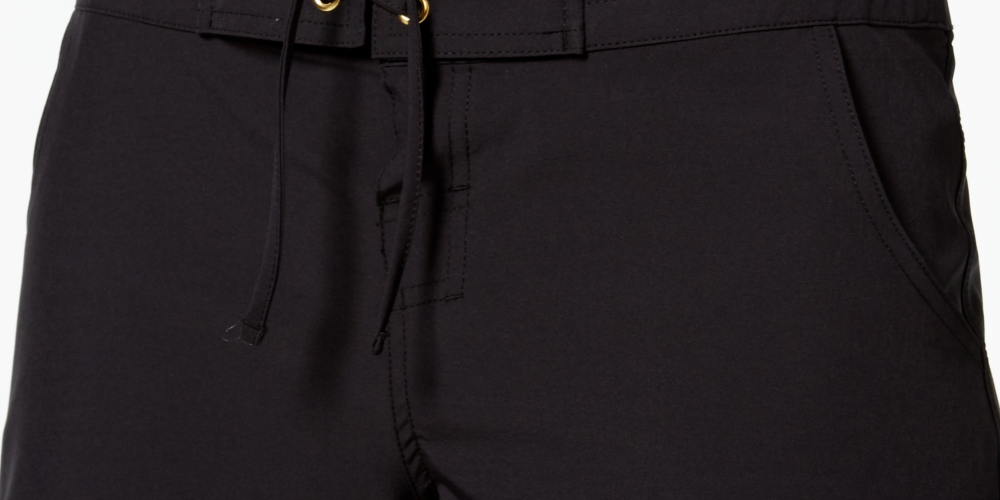 Shorts de surf feminino La Blanca de 3 polegadas, preto, tamanho médio