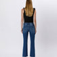 Lovervet - High Rise Crop Raw Hem Bootcut Jeans