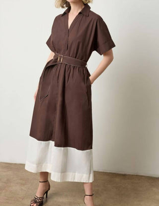 Lilla P - Collared Maxi Shirt Dress