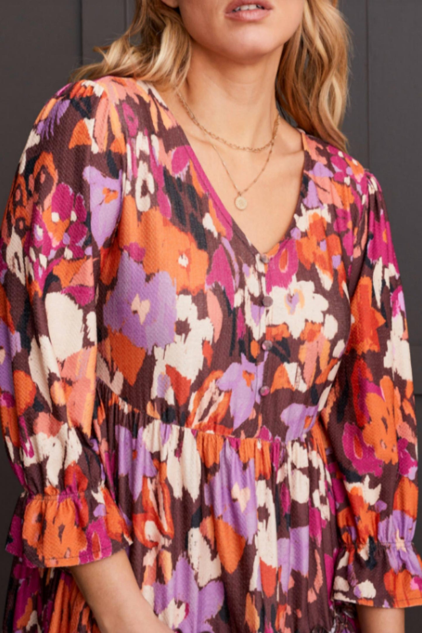 Haggar Tribal - Flowy Printed Peasant Dress
