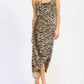 Emory Park - Gathered Midi Dress With Cowl Neck