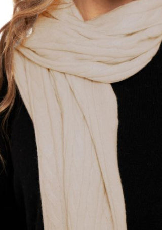 Brodie Cashmere - Cachecol de cashmere em malha trançada