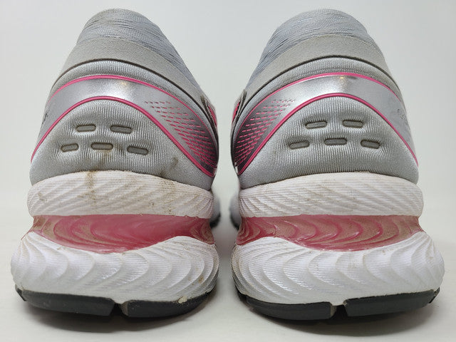 Tênis de corrida feminino Asics Gel Nimbus 22, cinza Piemonte/rosa choque, tamanho 10 B(M) EUA