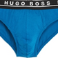 Pacote com 3 cuecas masculinas Boss Hugo, pretas, tamanho M