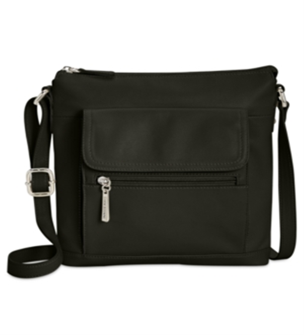 Giani Bernini Bolsa transversal Venice de couro napa feminina, preta, tamanho regular