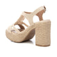 Xti - WOMEN'S HEELED JUTE PLATFORM SANDALS